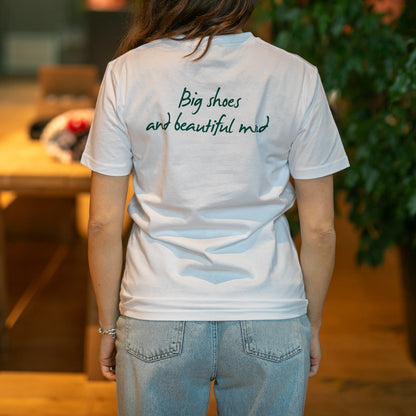 T-SHIRT BIG SHOES AND BEAUTIFUL MIND BIANCA