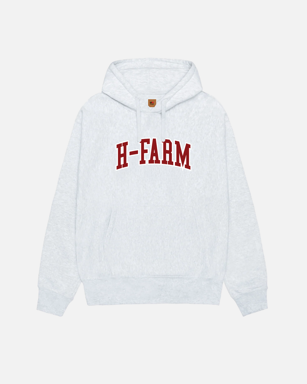FELPA CAPPUCCIO H-FARM GRIGIA LOGO BORDEAUX
