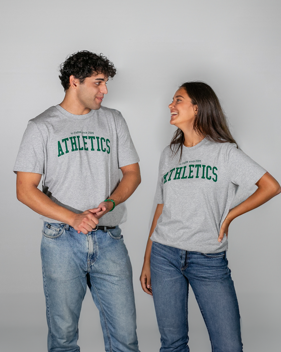 T-SHIRT ATHLETICS LOGO VERDE