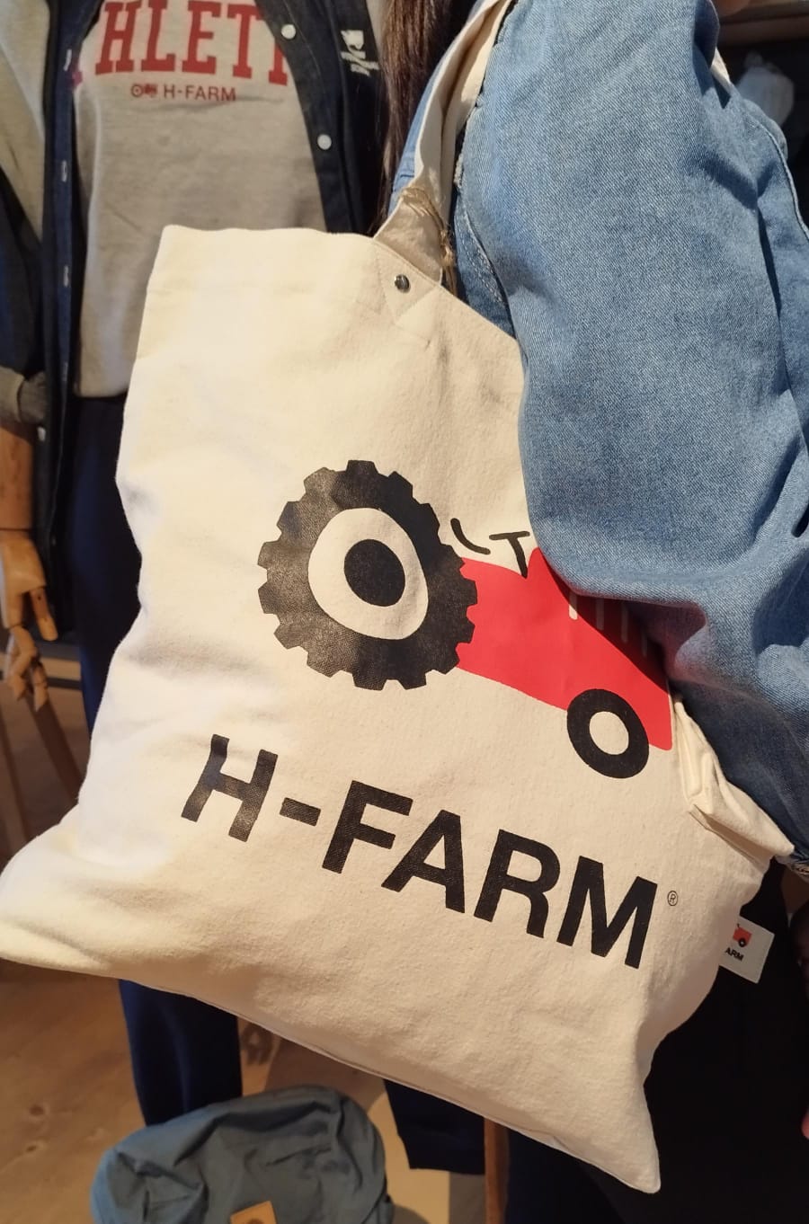 H-FARM Pocket logo Tote Bag