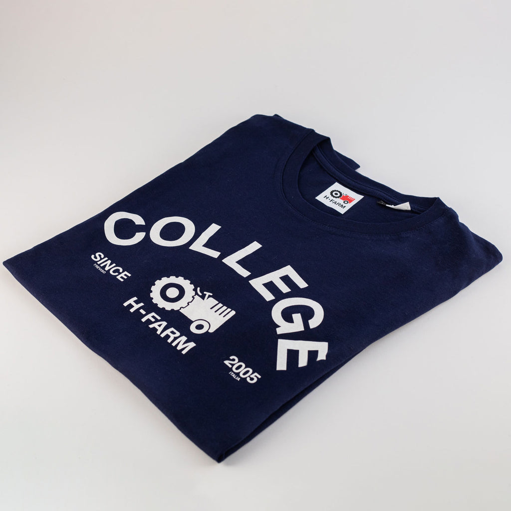 T-SHIRT COLLEGE BLU